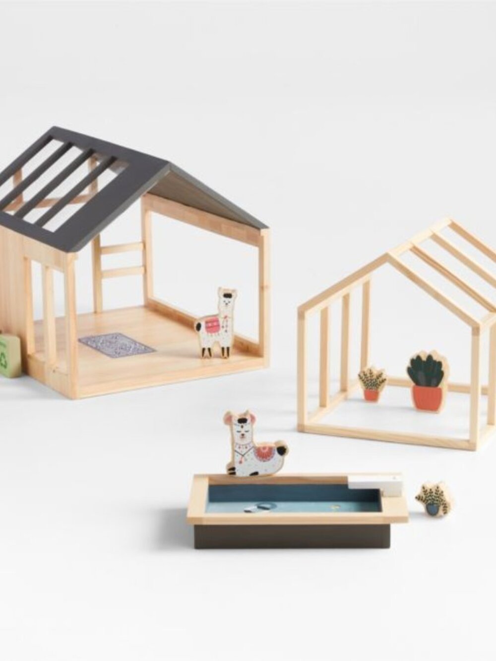 Crate & Barrel Kids Wooden Greenhouse Dollhouse For Kids